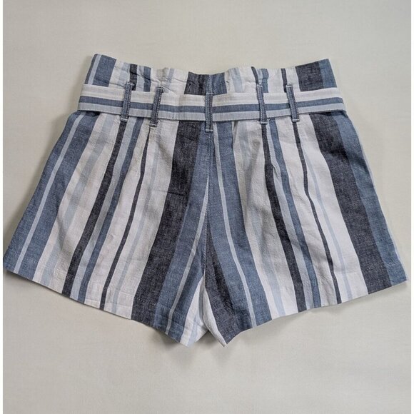 Abercrombie & Fitch Linen Blend Paperbag Waist Pleated Shorts Size Small Women's - Picture 3 of 9